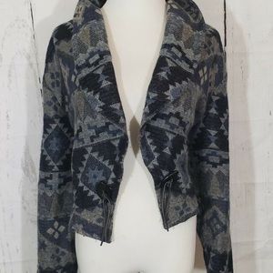 La Belle Vintage Jacket Blanket Aztec Shaw